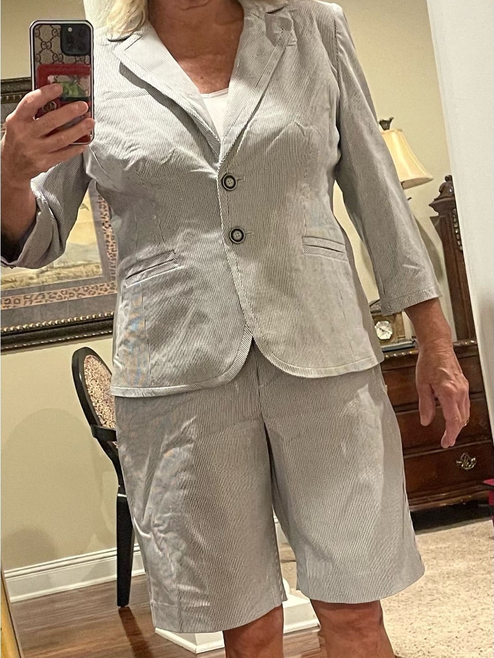Seersucker shorts set